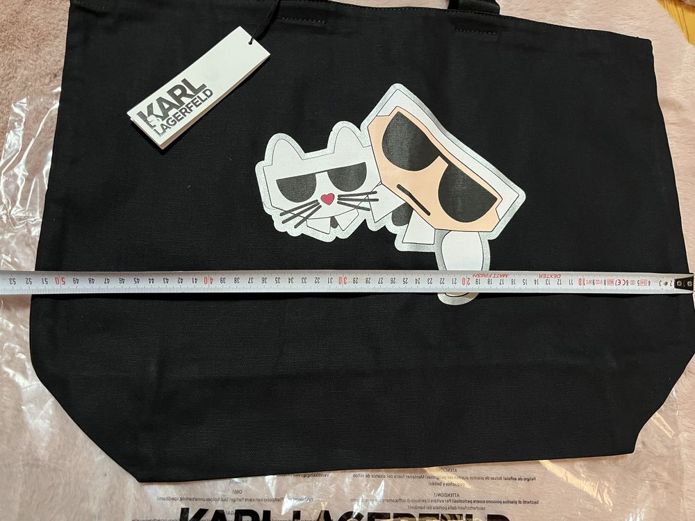 Karl Lagerfeld torba torebka szoperka shopper duża Logo napisem