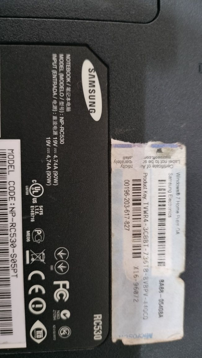 Vendo Samsung RC530 peças