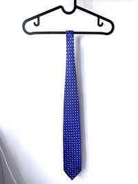 Krawat niebieski wzorzysty jedwab pure silk Rael Brook