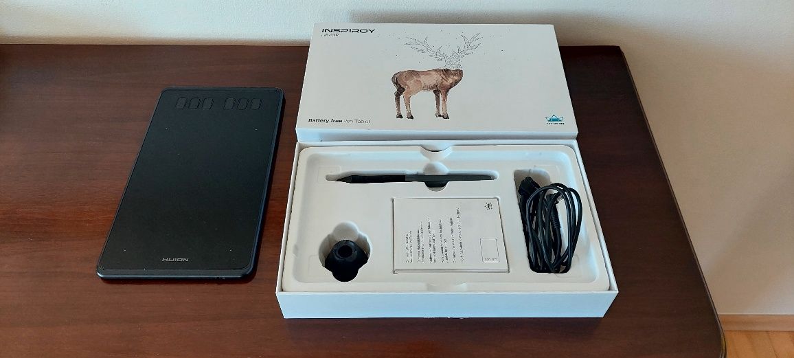 Tablet graficzny huion h640p inspiroy, komplet