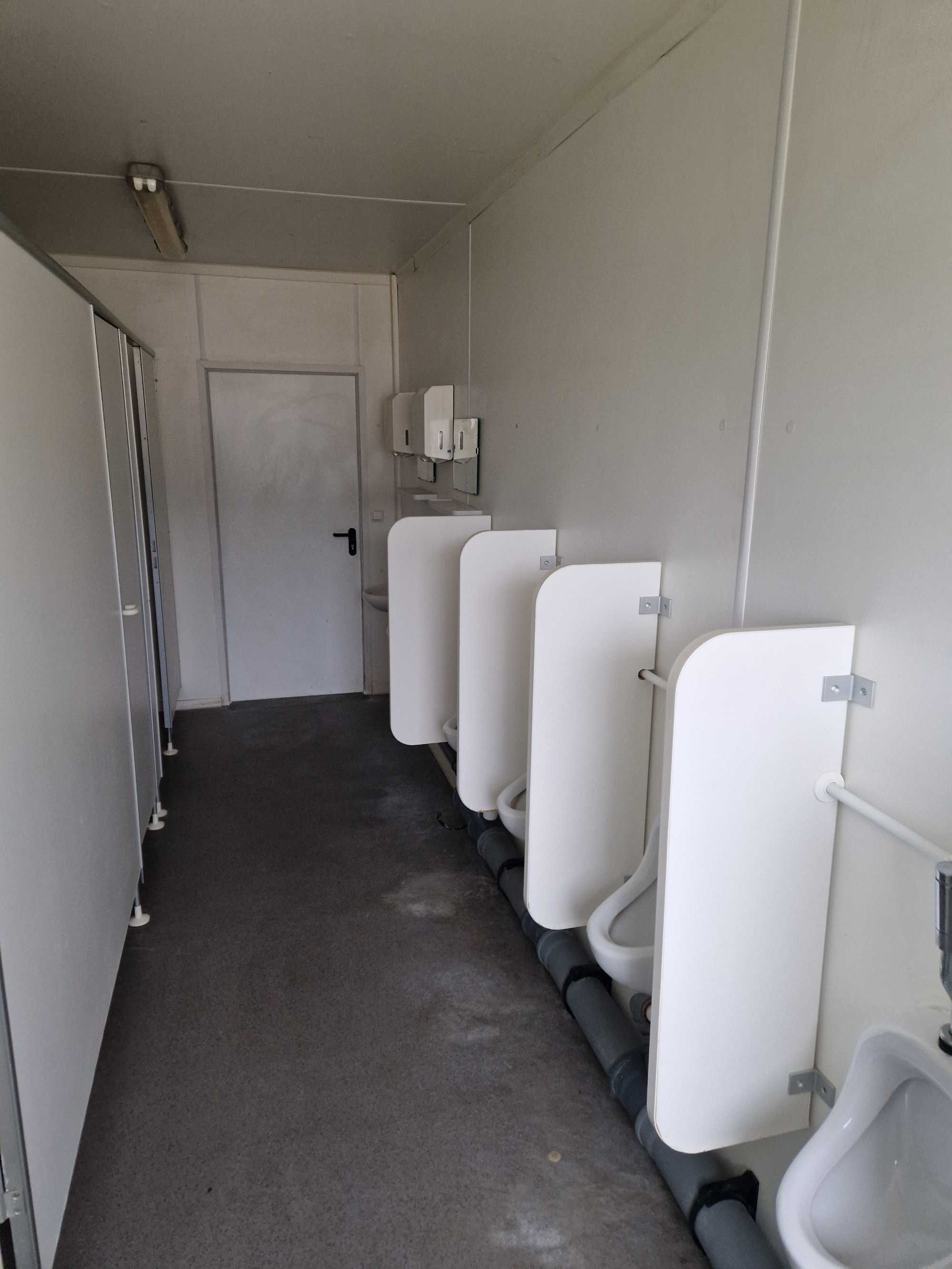 Kontener Sanitarny Budowlany 6x2,5 WC PISUARY UMUWALKI GRZEJNIK