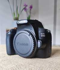 Aparat lustrzanka, Canon 250D + obiektyw, 18-55 IS STM EF-S NOWY