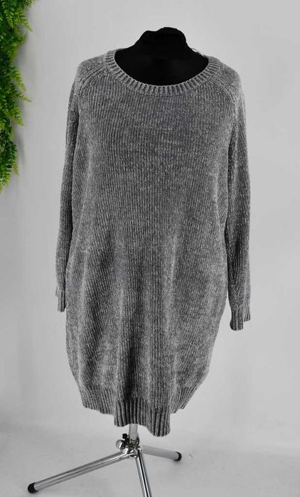 Ciepła dzianinowa sukienka Bonprix szara 48/50 nowa