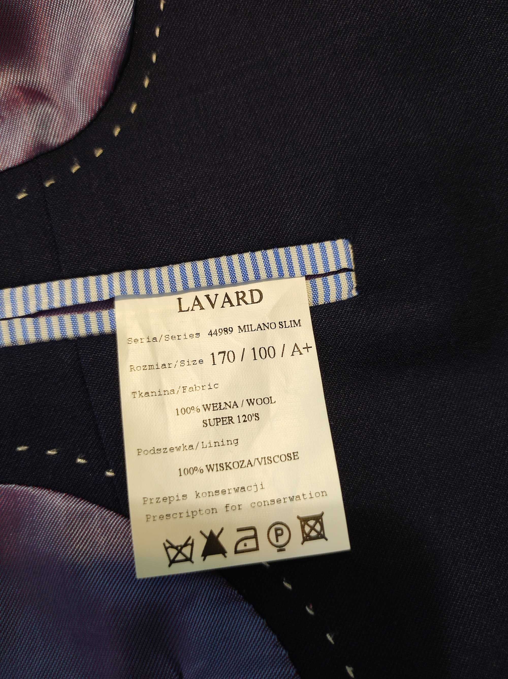 Garnitur granatowy wełna LAVARD rozm. 170/100