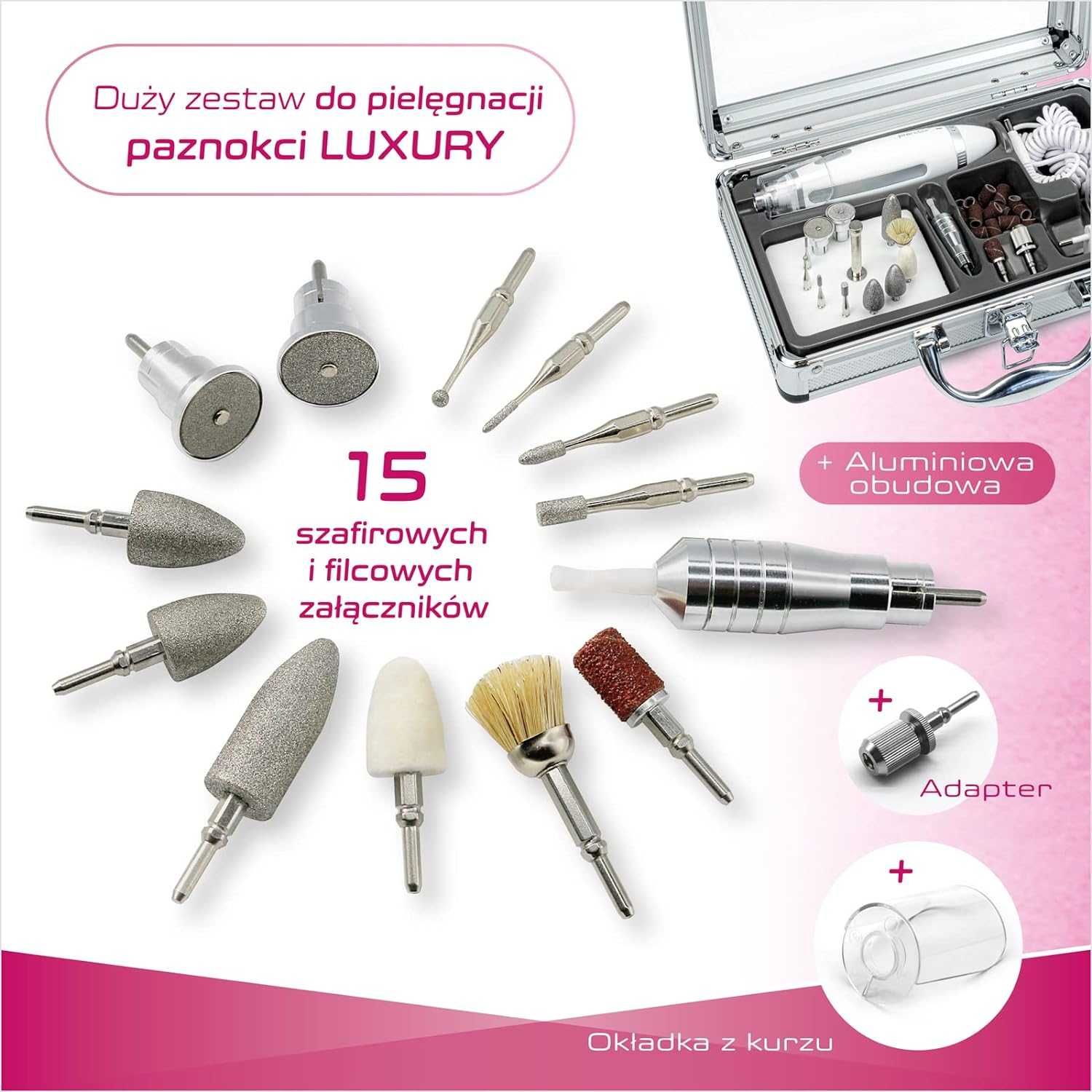 Frezarka zestaw do manicure pedicure Prorelax DELUXE