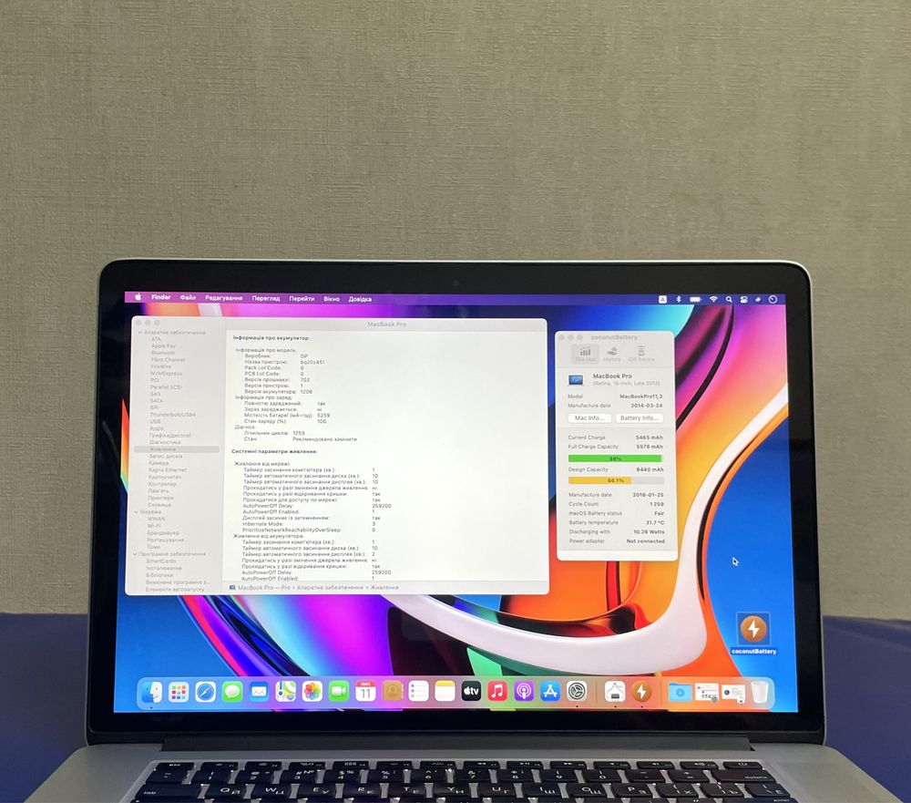 MacBook Pro 15 2013  core i7 2,3GHz  16ram 256Gb  GeForce GT 750M