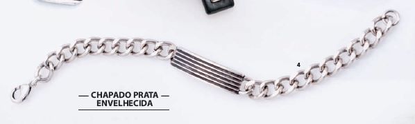 Pulseira Chapado de Prata Envelhecida para Homem - NOVA! A ESTREAR!