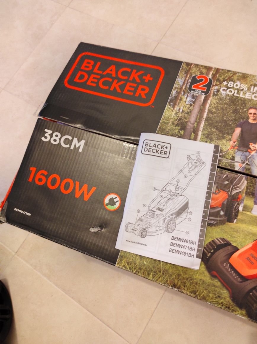 Corta relva elétrico Black+ Decker Novo Modelo BEMW471BH-QS,