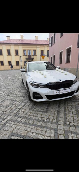 Auto do ślubu białe BMW