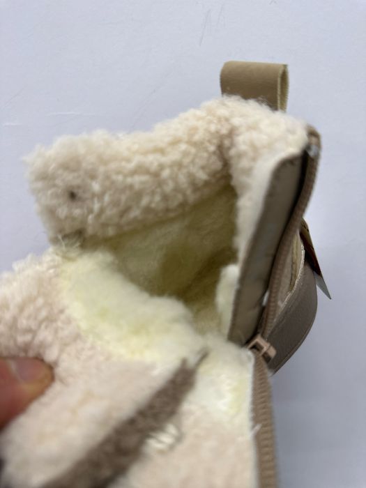 Черевики для дівчинки зимові на овчині 27-32, бежеві ботинки зимние