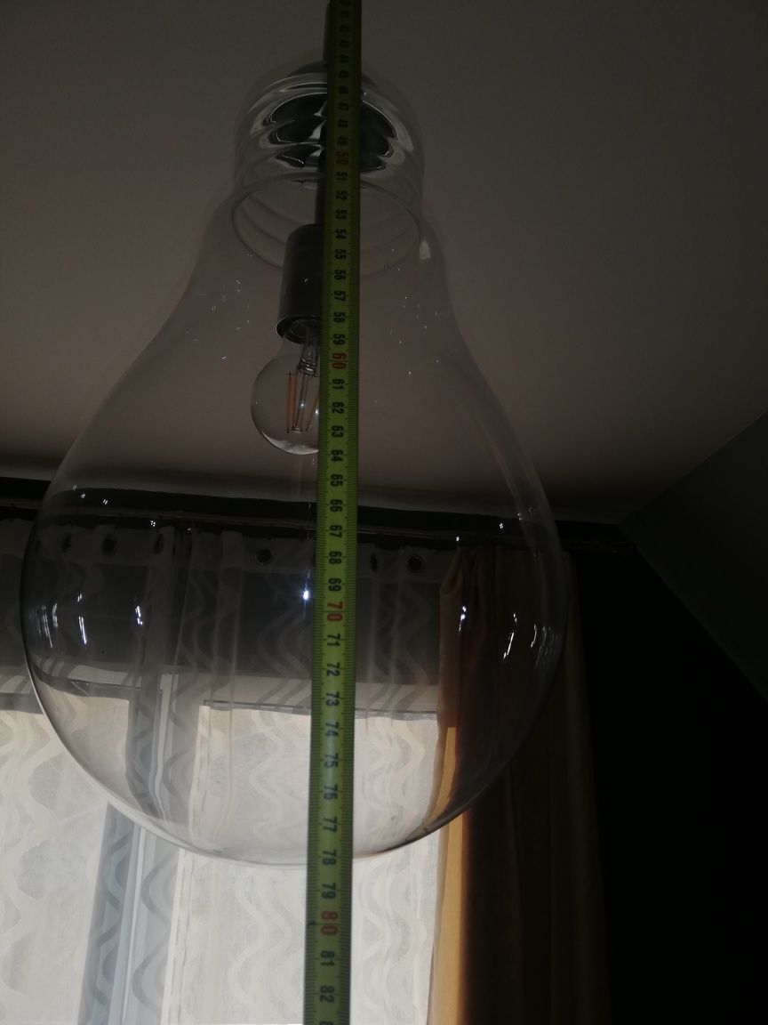 Lampa żyrandol w kształcie żarówki 80 cm modern