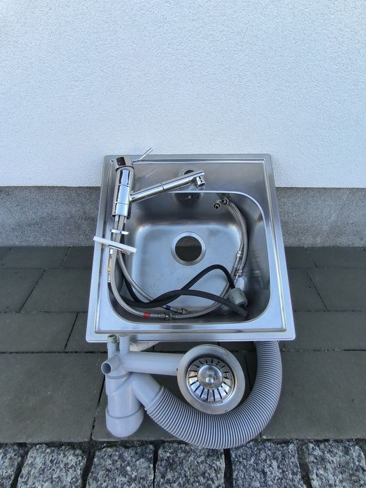 Zlew BOHOLMEN Bateria TÄRNAN Odpływ IKEA komplet do kuchni pralni