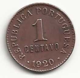 1 Centavo de 1920, Republica Portuguesa com  P Fechado