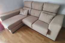 Sofá Chaise Lounge 3 lugares com arrumação