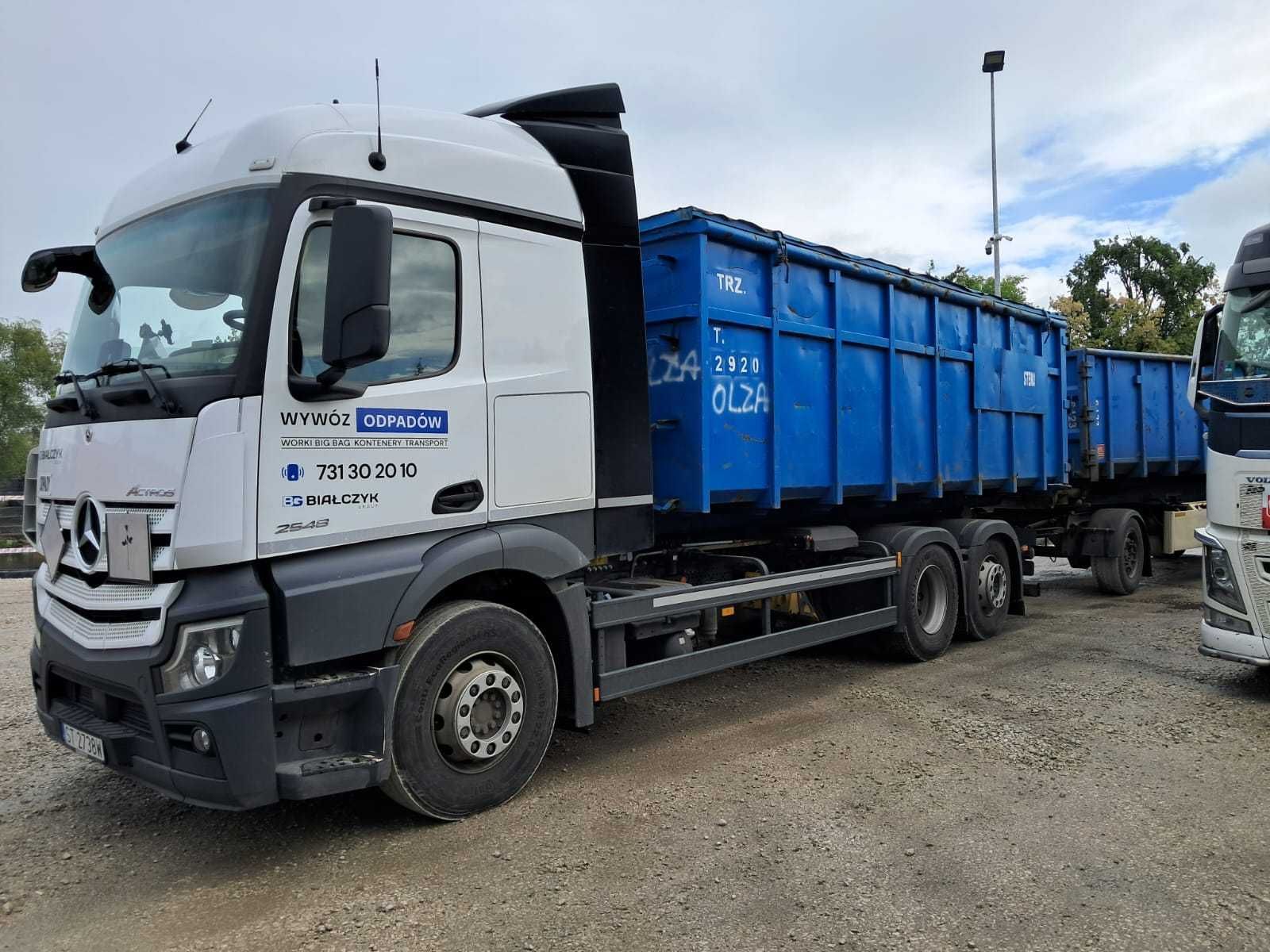 Usługi transportowe hakowiec z HDS do złomu załadunku przeładunku