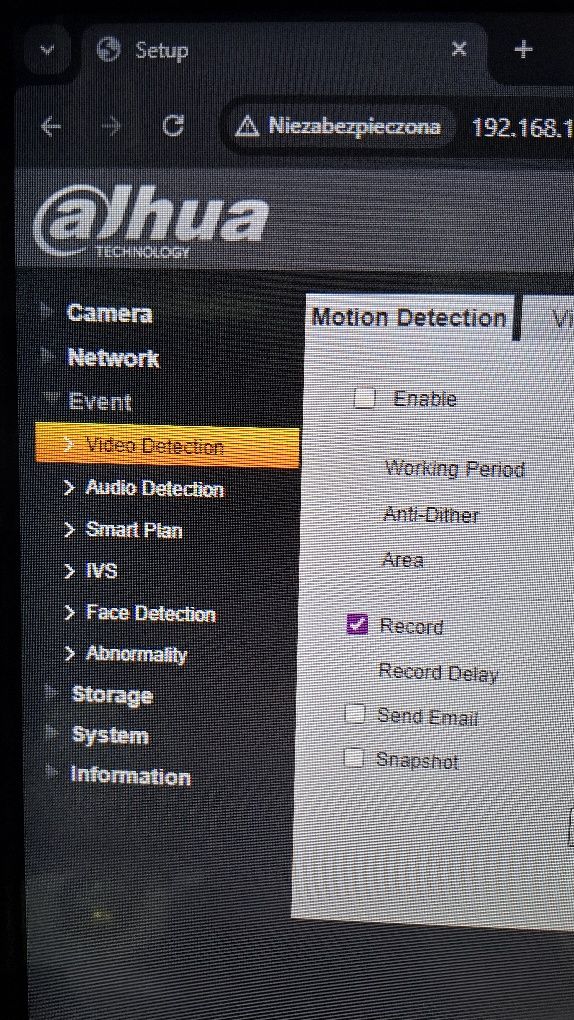 Kamera monitoringu dahua ip