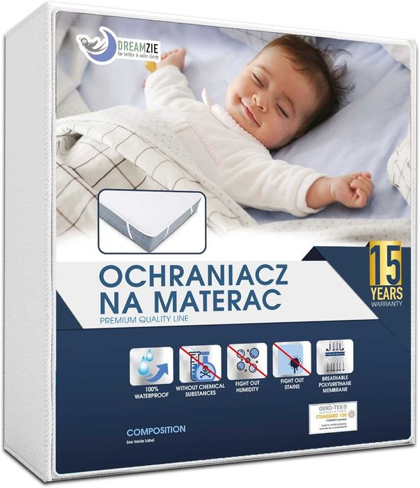 Wodoodporny Ochraniacz na materac Dreamzie 160x80 cm