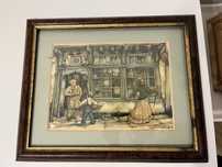 Obraz Anton Pieck Sklep z zegarami Clock shop