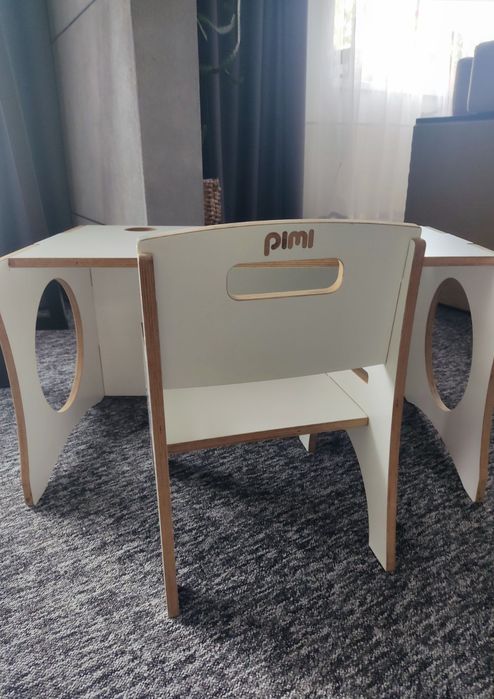 Komplet biurko krzesło Pimi dla dzieci 2w1 regulowane