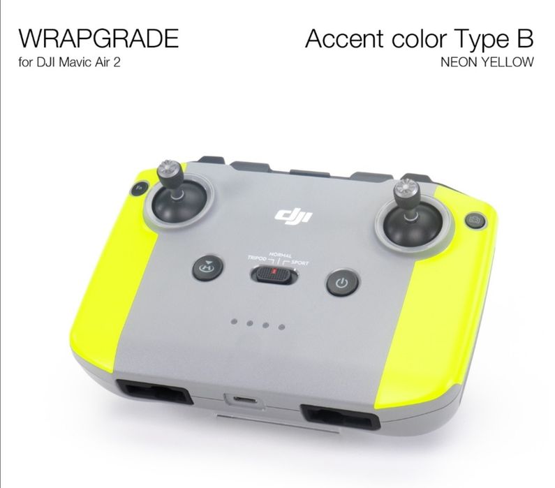 Wrap Grade Skin Drone DJI Air 2 Amarelo Neon fluo sticker