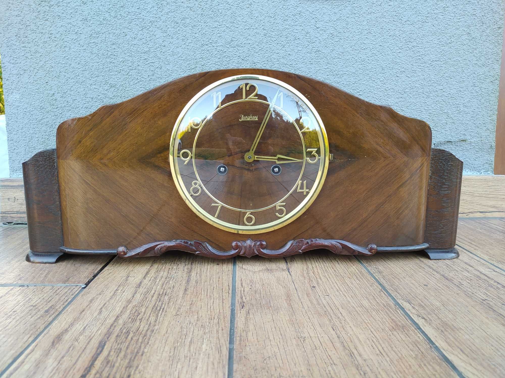 Zegar kominkowy Junghans art deco sygnowany