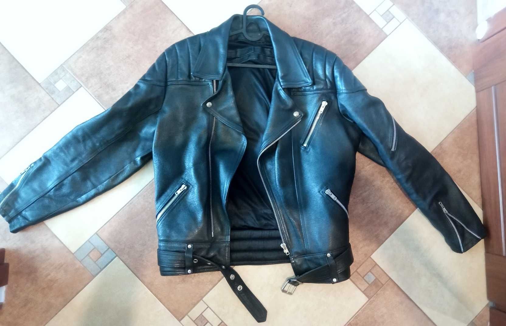 Kurtka motocyklowa skórzana męska