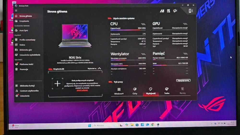 Laptop Gamingowy, ASUS ROG STRIX SCAR G732LWS