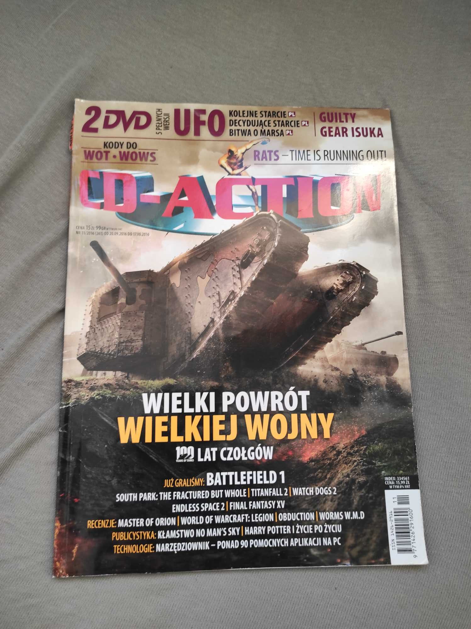 Czasopismo CD-Action numer 11/2016 World of Tanks, Battlefield!
