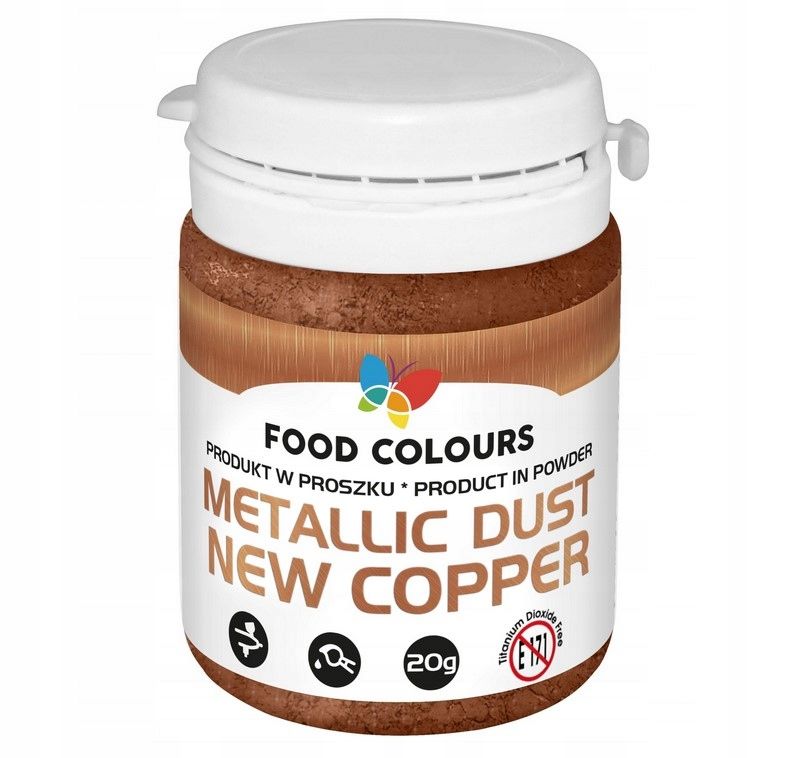 Barwnik Spożywczy W Proszku Ciasta Napoje Metallic Copper Miedź 20G