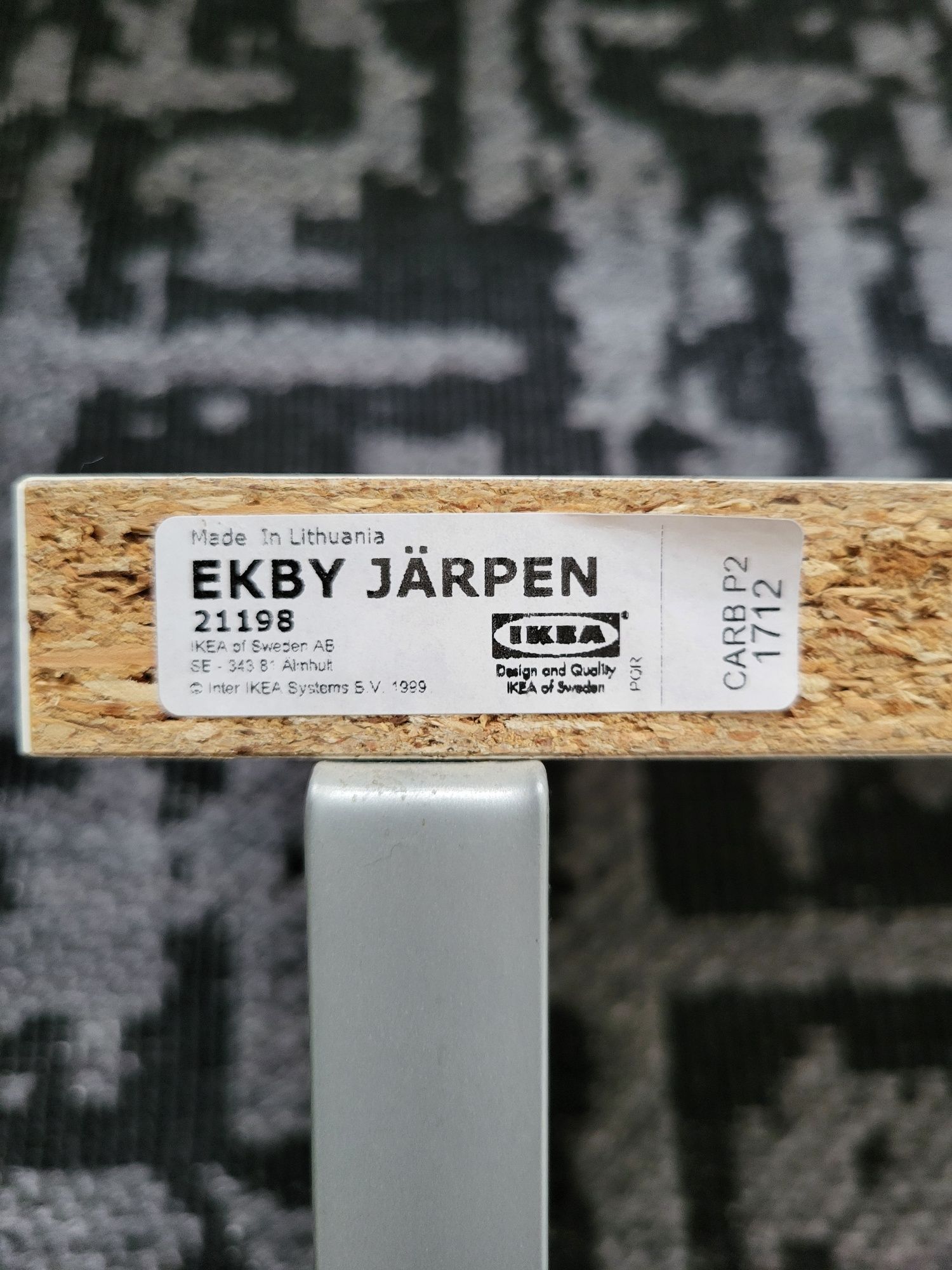 IKEA półka na biurko Ekby Jarpen + wsporniki Ekby Tore
