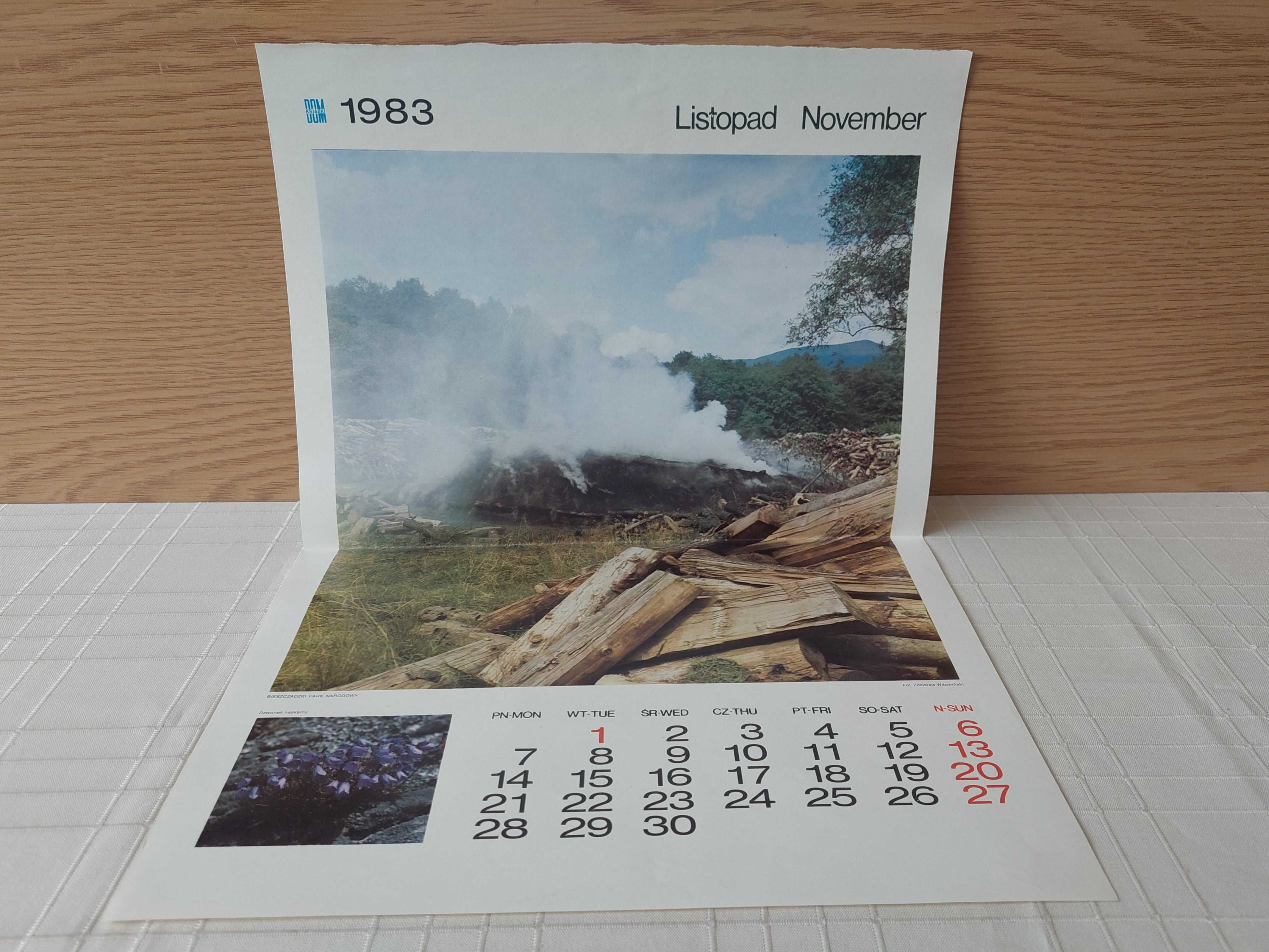 Kartka z kalendarza (listopad 1983, park narodowy)
