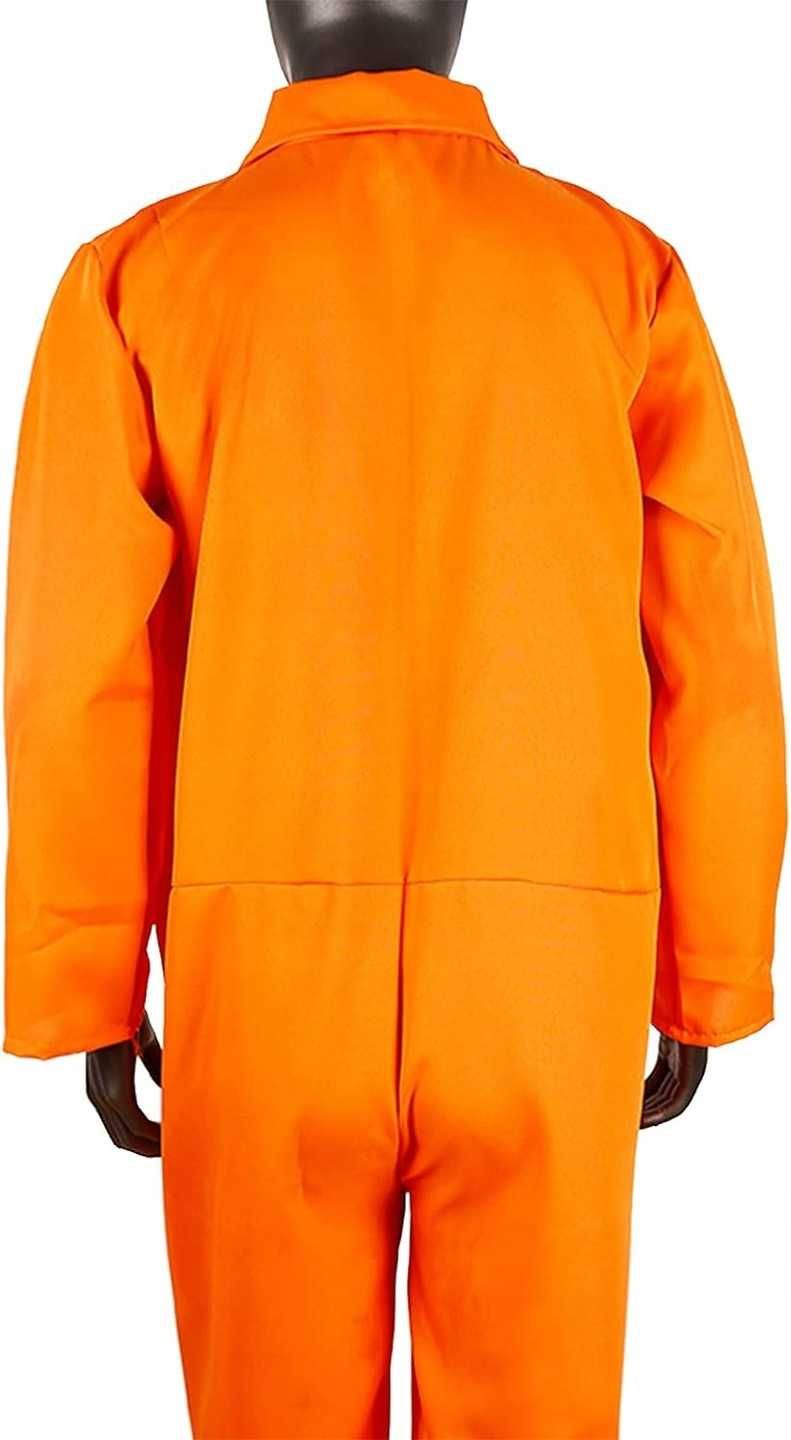 JQMAO Pomarańczowy kostium więźnia (XL- długość0 154cm) unisex