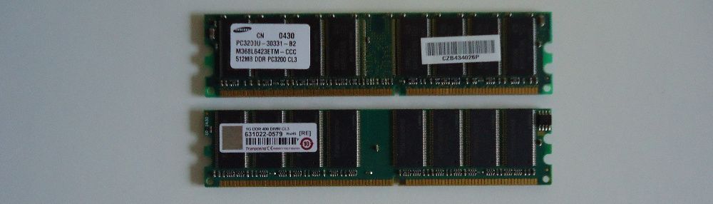 Lote de memórias RAM desktop (várias marcas)