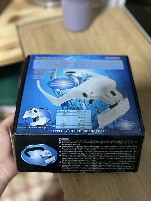 Lupa Profissional com LED + 5 Lentes – Como Nova