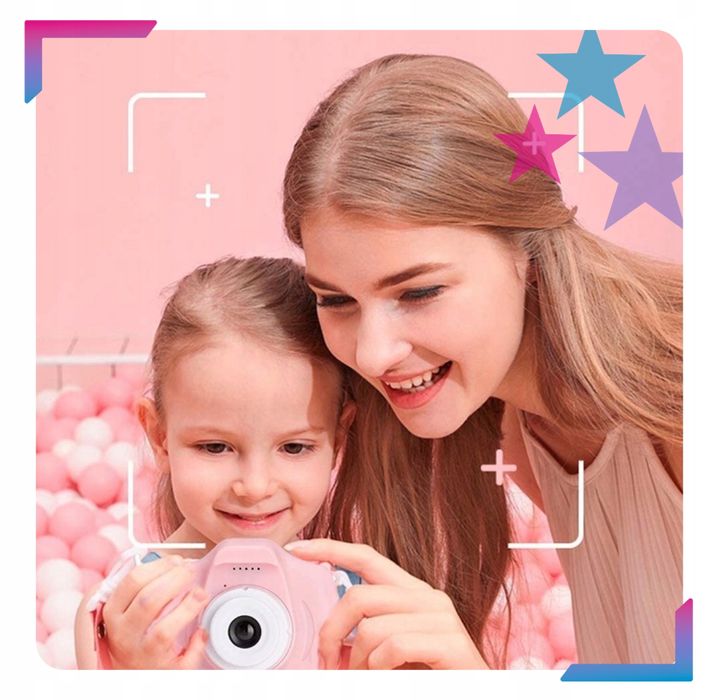 Дитячий цифровий фотоапарат + карта 4GB, рожевий