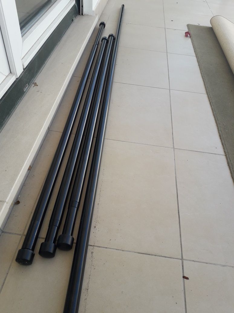 Varões extensíveis para janelas, cortinados (4)