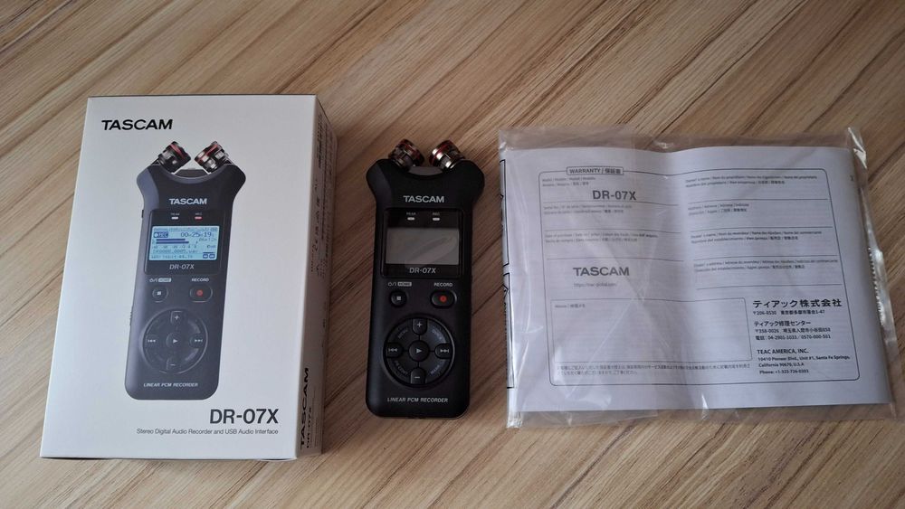 Tascam DR-07X Cyfrowy Rejestrator  Dźwięku, Dyktafon  ( Nowy )