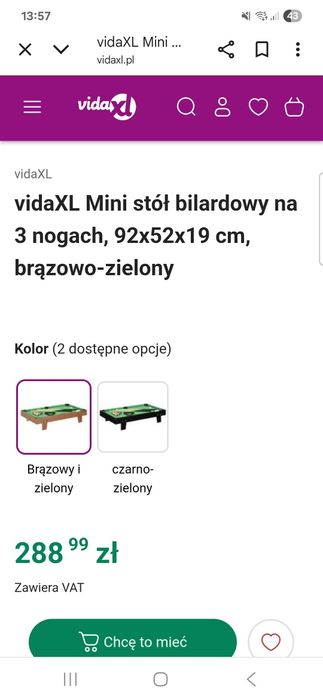 Stolik do bilarda dla dzieci