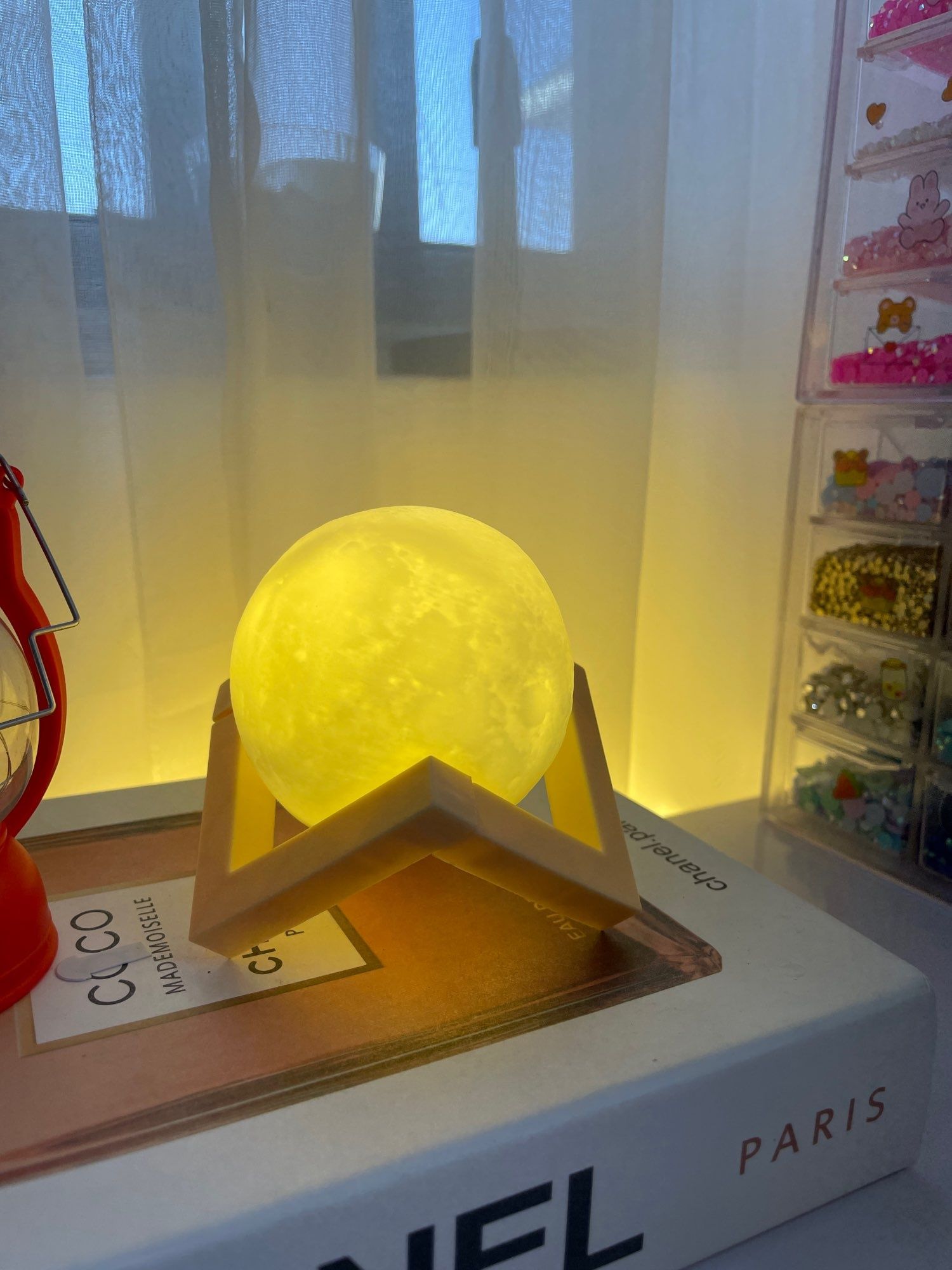 Настільний світильник нічник Місяць 3D Луна