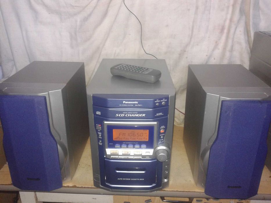 radio kseta CD wieża PANASONIC cały komplet z pilotem