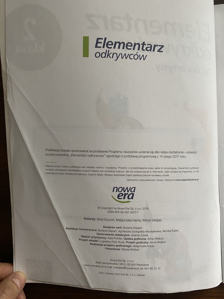 Elementarz odkrywców 2 teczka artystów