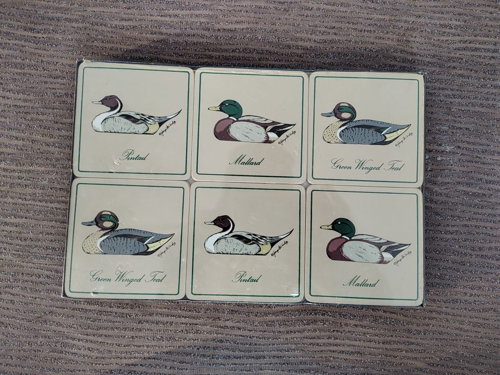 Podkładki Vintage Georges Briard Mallard Duck