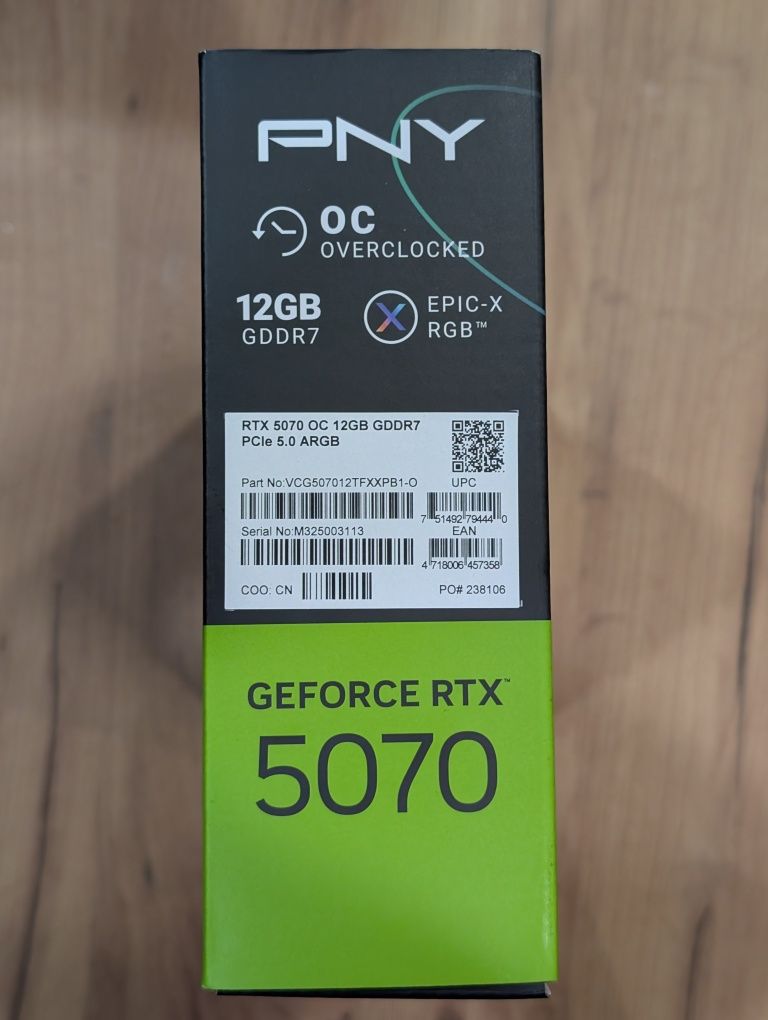 Відеокарта PNY GeForce RTX 5070 ARGB EPIC-X RGB  OC