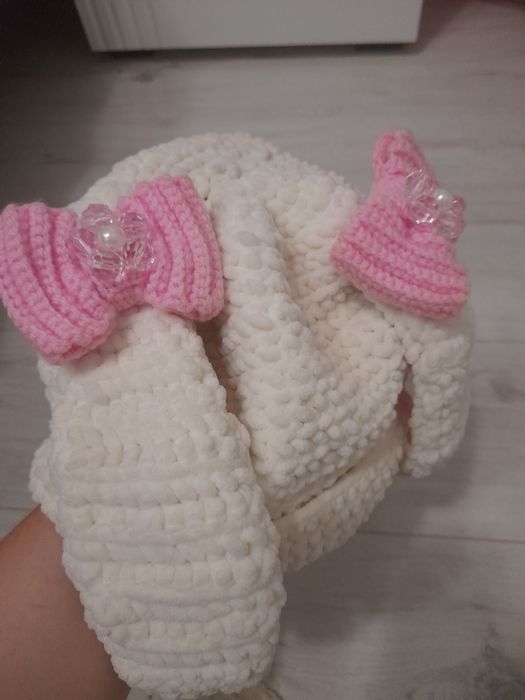 Шапка зайки на 2-3 роки