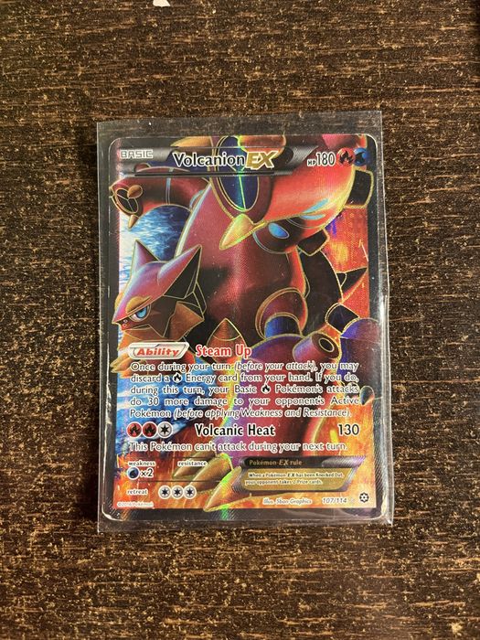 Karty pokemon oryginalne starsze Volcanion full art XY Steam Siege