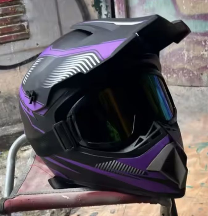 Kask fullface pełny Hulajnoga rower gogle S M L XL Wysyłka Pobranie