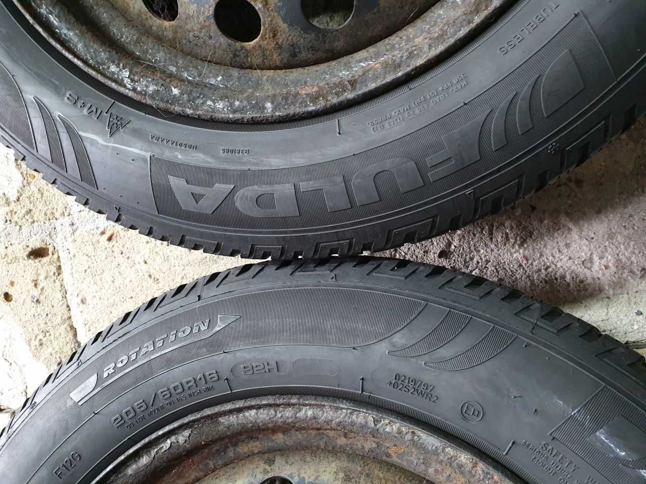 Felgi stal Renault Dacia R16 4x100 opony zimowe Fulda 205/60R16 6,2mm