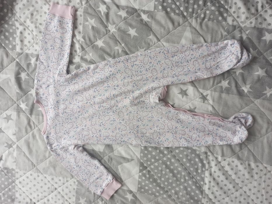 Pajac/śpiochy bawełniane w jeżyki rozm. 86