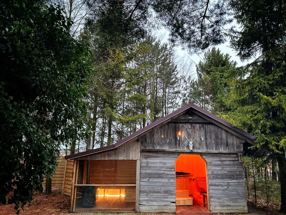 Domek Leśnika na Kaszubach z SAUNĄ i BALIĄ na wyłączność!