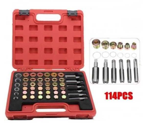 Conjunto Reparador de Roscas de Cárter 114Pcs